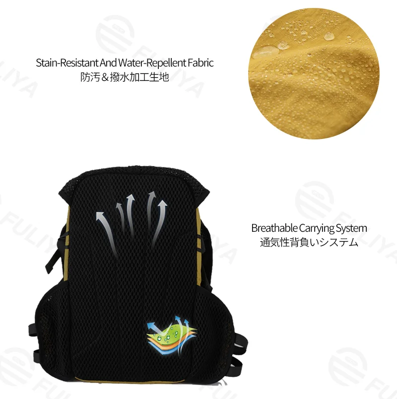 Guangzhou Fuliya Industry Co.,Ltd C-81357 Lightweight outdoor backpack, water-repellent and stain-resistant tech fabric, breathable back system, large capacity with organized multi-compartment storage – ideal for hiking, trekking, travel, and daily use.