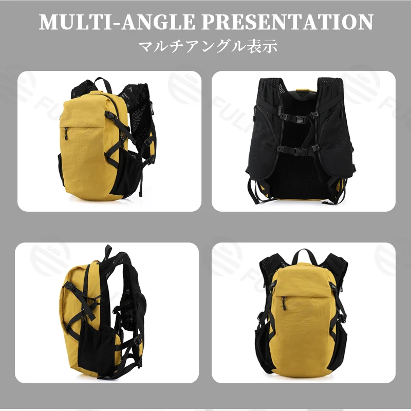 Guangzhou Fuliya Industry Co.,Ltd C-81357 Lightweight outdoor backpack, water-repellent and stain-resistant tech fabric, breathable back system, large capacity with organized multi-compartment storage – ideal for hiking, trekking, travel, and daily use.