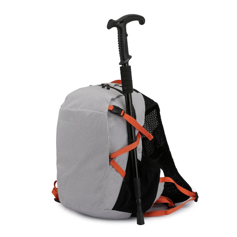 Guangzhou Fuliya Industry Co.,Ltd C-81358 Lightweight outdoor backpack breathable back system, built-in hydration compartment with outlet port, SOS whistle, water-resistant fabric, multi-pocket storage – ideal for hiking, trekking and travel.
