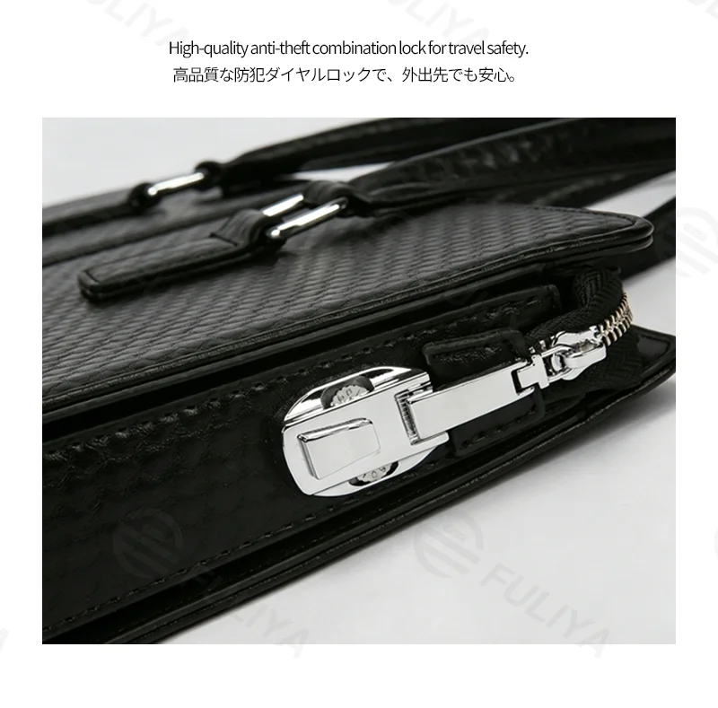 Guangzhou Fuliya Industry Co.,Ltd C-81364 Anti-theft large-capacity briefcase, adjustable strap, for commuting and business trips.