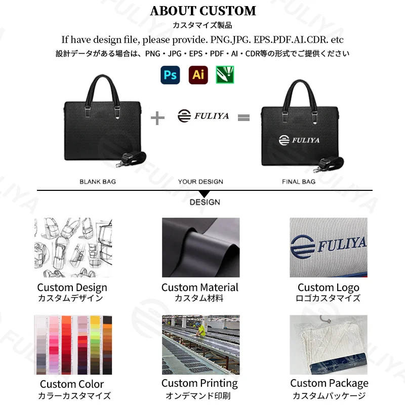 Guangzhou Fuliya Industry Co.,Ltd C-81364 Anti-theft large-capacity briefcase, adjustable strap, for commuting and business trips.