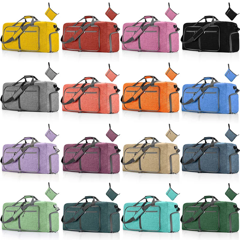 Guangzhou Fuliya Industry Co.,Ltd C-81365 Water-repellent, wear-resistant large foldable travel bag, available in 65L/85L/115L, with adjustable detachable straps, compact fold for easy storage, hand or shoulder carry – ideal for gym, travel, and outdoor.