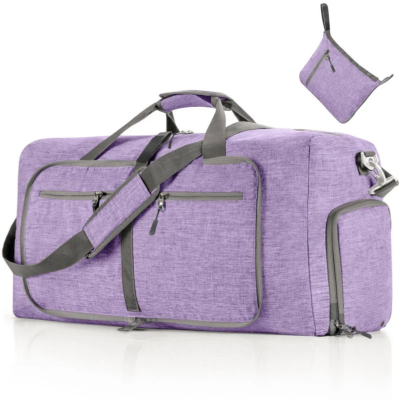 Guangzhou Fuliya Industry Co.,Ltd C-81365 Water-repellent, wear-resistant large foldable travel bag, available in 65L/85L/115L, with adjustable detachable straps, compact fold for easy storage, hand or shoulder carry – ideal for gym, travel, and outdoor.