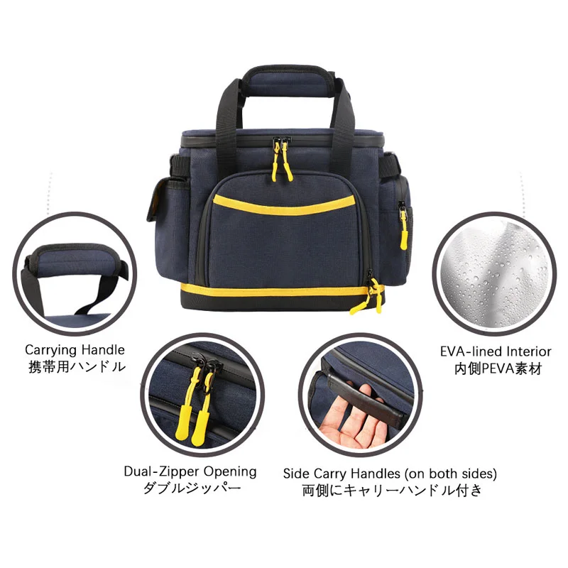 広州富麗雅実業有限会社 C-81368 ポータブル電源専用の防塵・防水ハンドバッグ。衝撃吸収EVAライニング、ダブルジッパーワイドオープン、電源を取り出さずに充電可能。キャンプ・旅行・アウトドアに最適です。