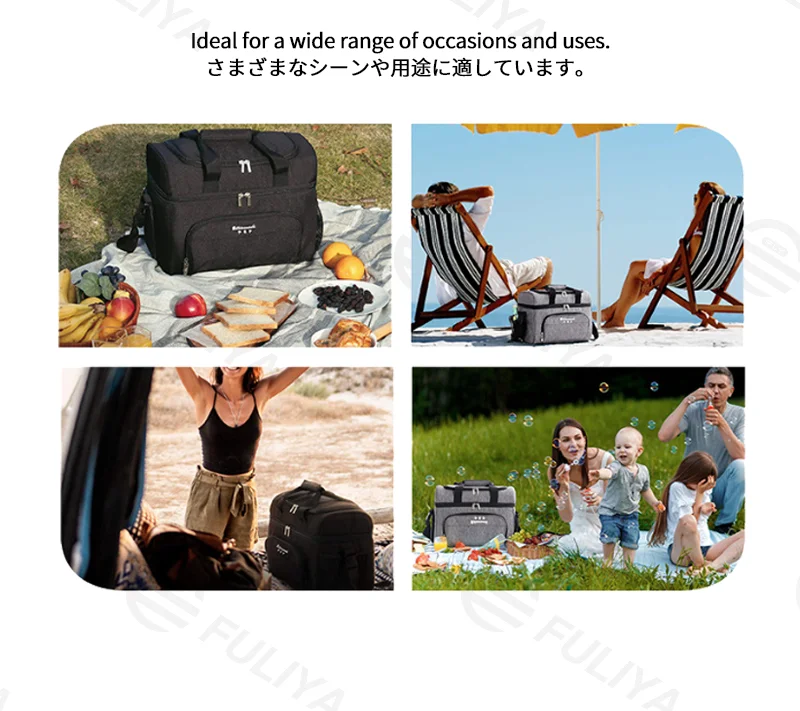 Insulated Lunch Picnic Cooler Tote Bag