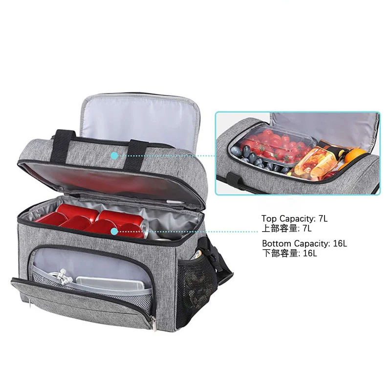  Insulated Lunch Picnic Cooler Tote Bag