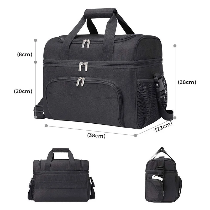  Insulated Lunch Picnic Cooler Tote Bag