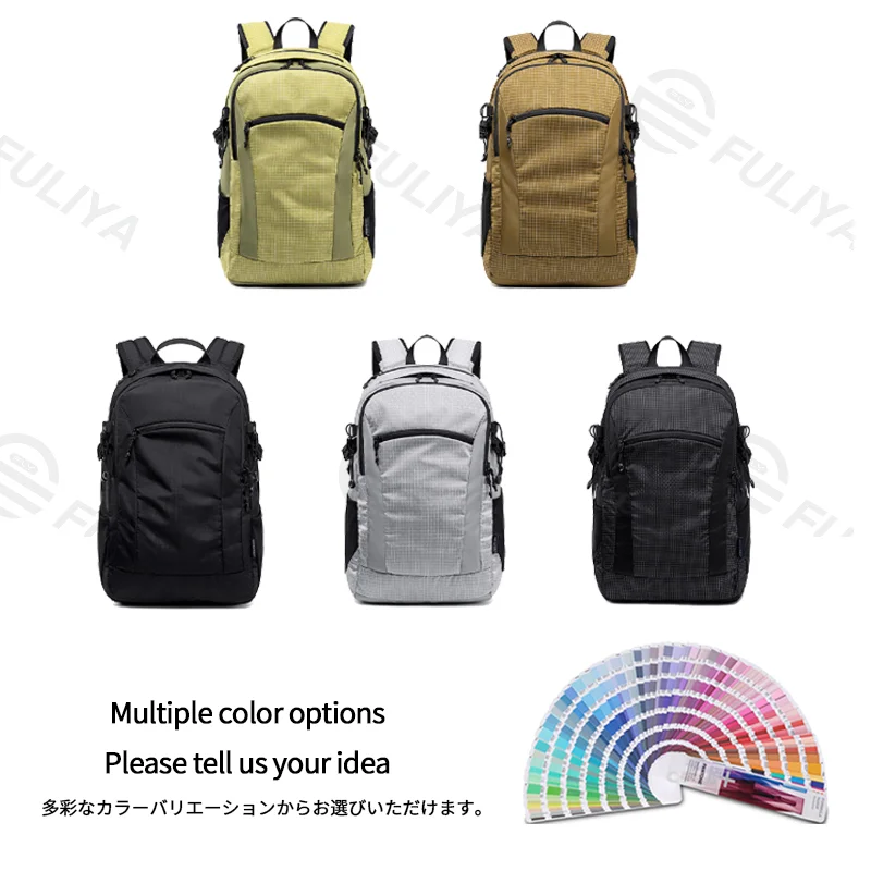 Guangzhou Fuliya Industry Co.,Ltd C-81463 Water-repellent, durable backpack with external attachments, large capacity, trolley sleeve, breathable back – for commuting, travel, and outdoor.