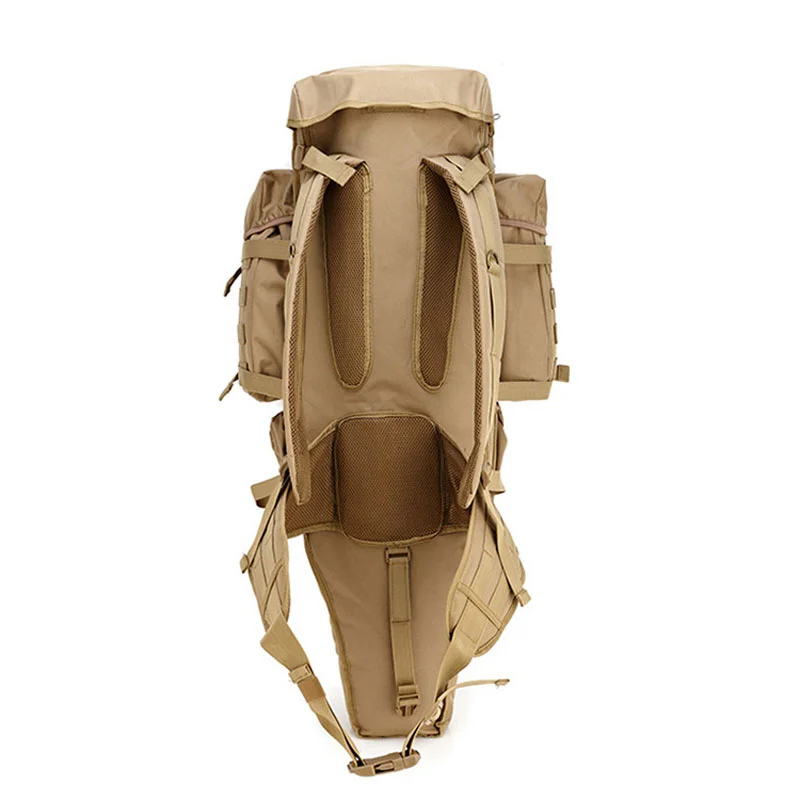 Guangzhou Fuliya Industry Co.,Ltd C-81472 This tactical pack features 600D wear‑resistant waterproof fabric, a 5‑point harness, large capacity, and a breathable back, suitable for tactical, hunting, and climbing.