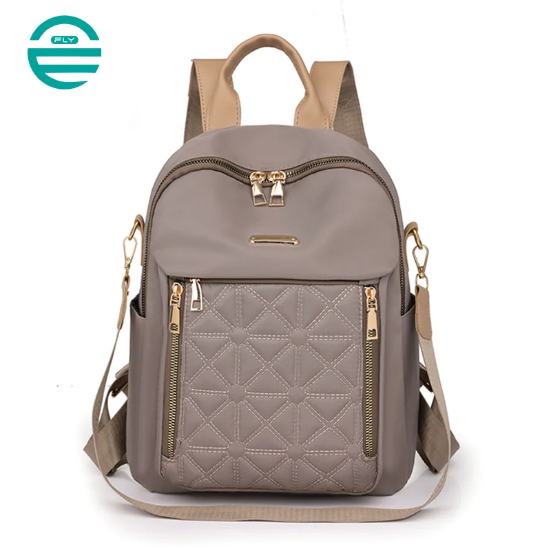 Guangzhou Fuliya Industry Co.,Ltd C-81003 Women's casual backpack, water-resistant, dirt-resistant Oxford fabric, large capacity, front zipper pocket, side pocket, back pocket, and comfortable handle - for commuting, travel, and daily use.