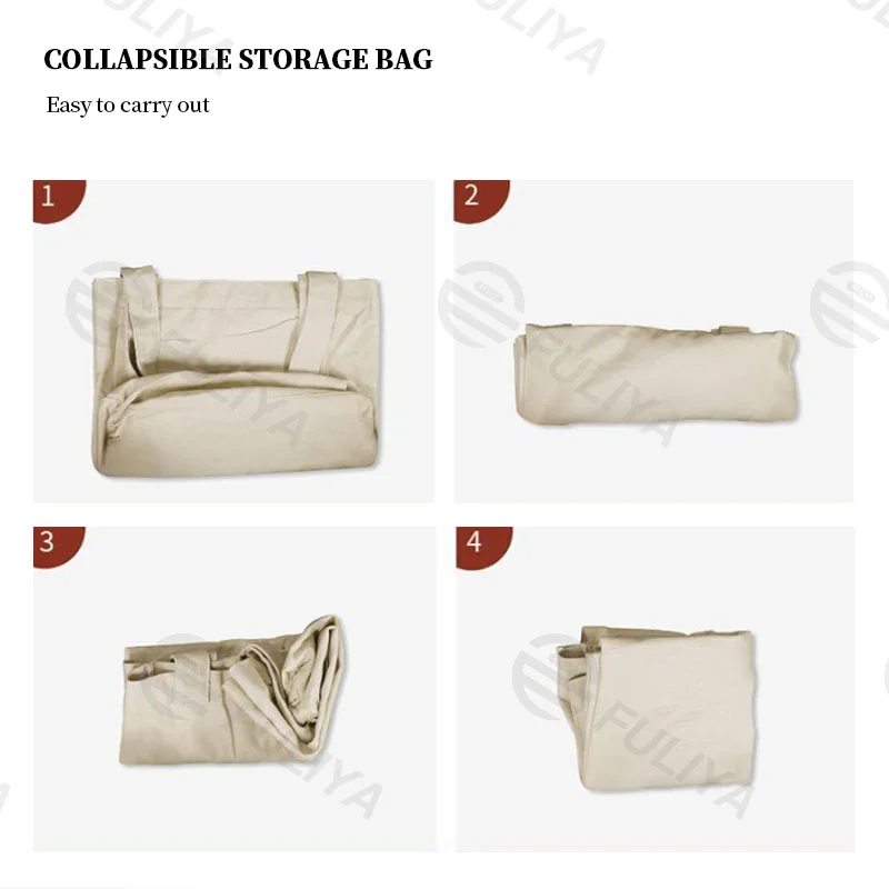 Guangzhou Fuliya Industry Co.,Ltd C-81007 Yoga canvas storage bag, large capacity with pockets, outside open pocket for yoga mat, collapsible and portable - for yoga, fitness, and daily use.
