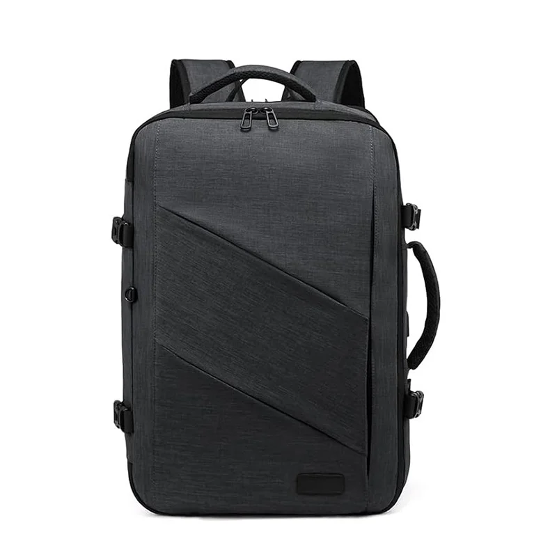 Guangzhou Fuliya Industry Co.,Ltd C-81100 Business backpack, waterproof and expandable (30L→40L), large capacity, 17-inch laptop compartment, hidden bottle pockets, USB port, and luggage strap - for business trips, travel, and commuting.