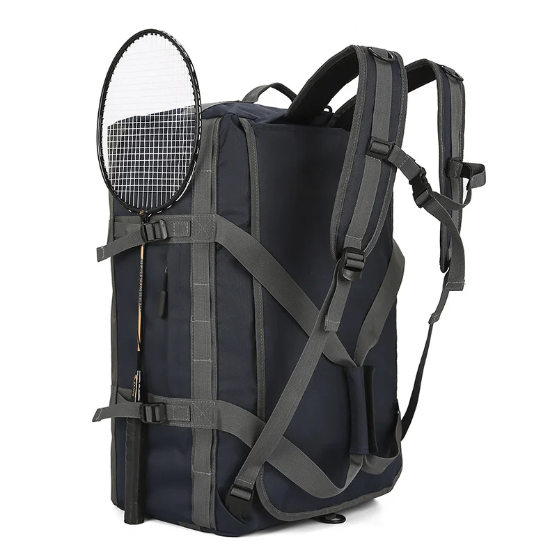 Guangzhou Fuliya Industry Co.,Ltd C-81103 Portable sports travel bag, waterproof fabric, large capacity, comfortable handle, dual zipper, and adjustable strap - hand, shoulder, or backpack carry for fitness, sports, and travel.