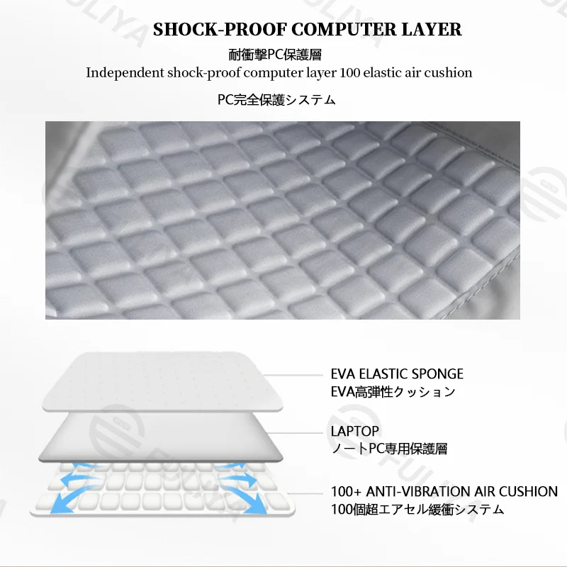 Guangzhou Fuliya Industry Co.,Ltd C-81104 Color-block laptop handbag, waterproof fabric, large capacity, EVA shockproof laptop layer, adjustable strap, dual zipper, and comfortable handle - 13-16 inch options for commuting, business, and travel.