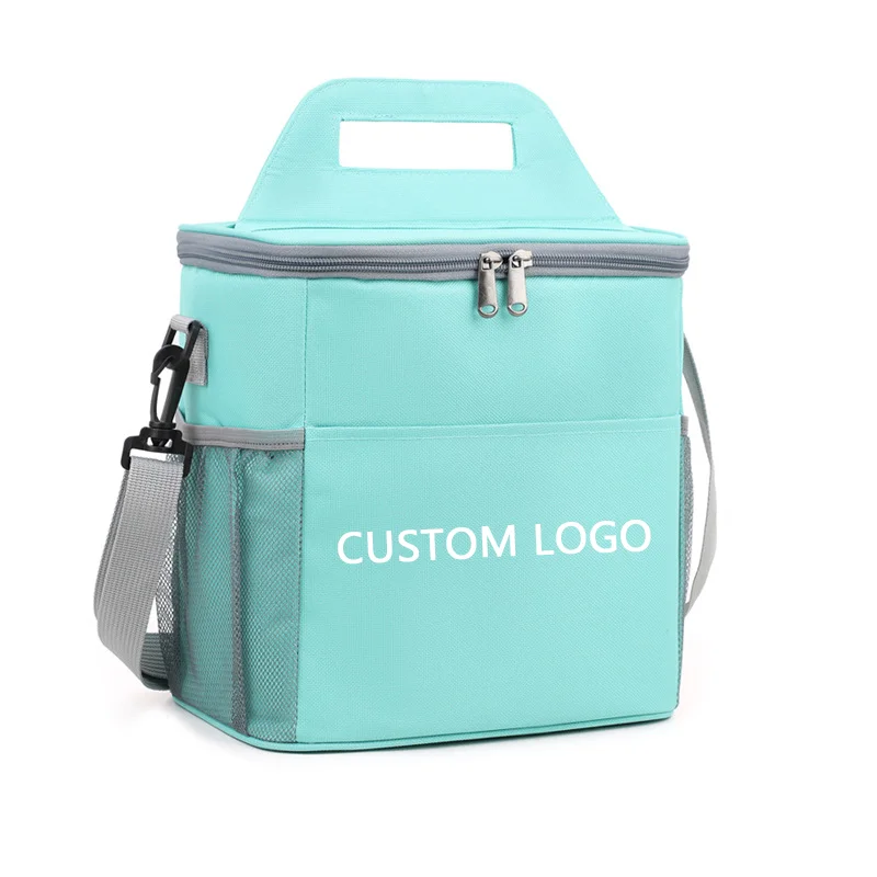 Guangzhou Fuliya Industry Co.,Ltd C-81107 Insulated cooler bag, 3-layer insulation, large capacity, bottle opener, detachable strap, and comfortable handle - hand or shoulder carry for picnics, office, and travel.
