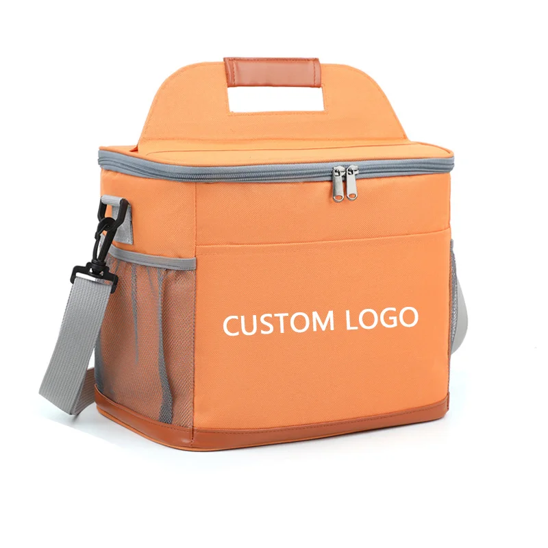 Guangzhou Fuliya Industry Co.,Ltd C-81107 Insulated cooler bag, 3-layer insulation, large capacity, bottle opener, detachable strap, and comfortable handle - hand or shoulder carry for picnics, office, and travel.