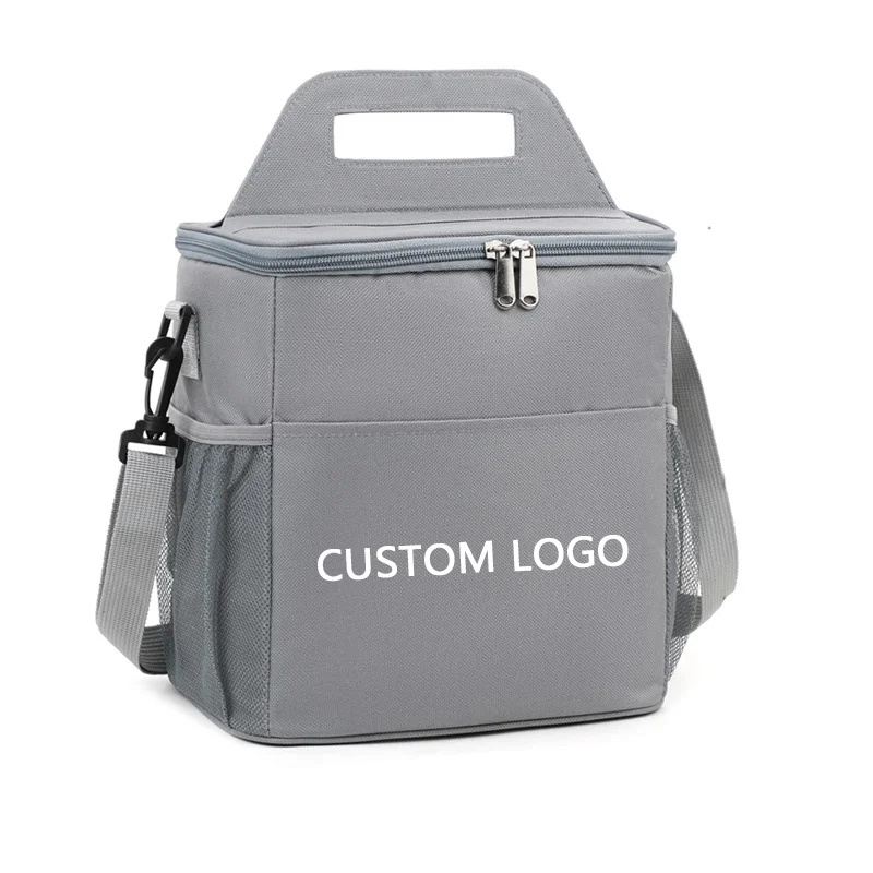 Guangzhou Fuliya Industry Co.,Ltd C-81107 Insulated cooler bag, 3-layer insulation, large capacity, bottle opener, detachable strap, and comfortable handle - hand or shoulder carry for picnics, office, and travel.