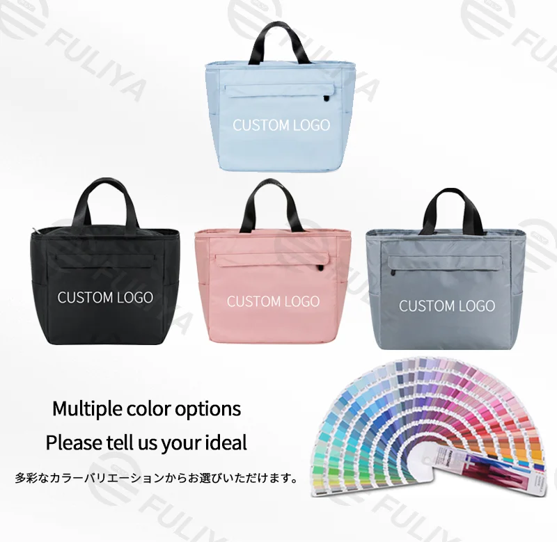 Guangzhou Fuliya Industry Co.,Ltd C-81108 Hand-carry lunch bag, thickened insulation, large capacity, front/side pockets, comfortable handle, and food-grade lining, customizable logo - for office, camping, and takeout.
