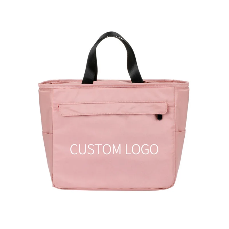 Guangzhou Fuliya Industry Co.,Ltd C-81108 Hand-carry lunch bag, thickened insulation, large capacity, front/side pockets, comfortable handle, and food-grade lining, customizable logo - for office, camping, and takeout.