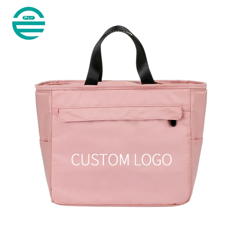 Guangzhou Fuliya Industry Co.,Ltd C-81108 Hand-carry lunch bag, thickened insulation, large capacity, front/side pockets, comfortable handle, and food-grade lining, customizable logo - for office, camping, and takeout.