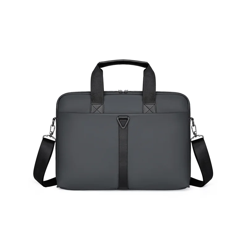 Guangzhou Fuliya Industry Co.,Ltd C-81112 Men's business briefcase, water-resistant soft PU leather, large capacity, laptop compartment, front/back pockets, and adjustable strap - hand, shoulder, or crossbody carry for business, commuting, and travel.