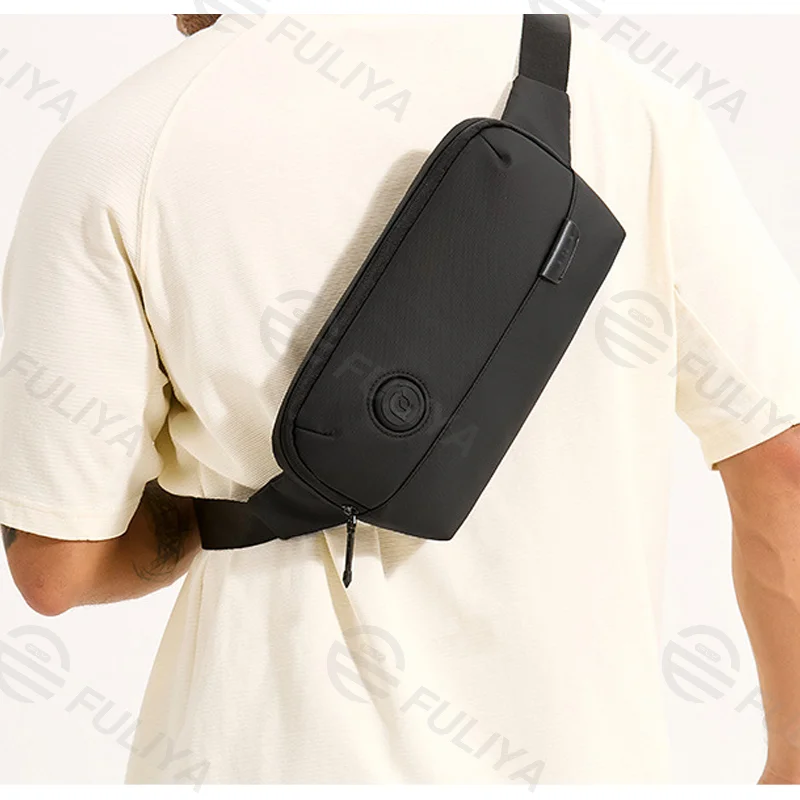 Guangzhou Fuliya Industry Co.,Ltd C-81115 Multi-functional waist bag, water-resistant, large capacity, quick-release buckle, wide shoulder strap, and anti-theft back pocket - chest, crossbody, or waist carry for commuting, travel, and outdoor.