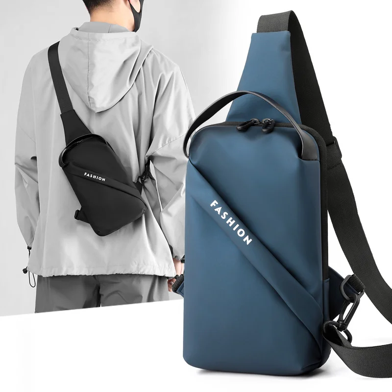 Guangzhou Fuliya Industry Co.,Ltd C-81117 Multi-functional sports chest bag, water-resistant, large capacity, adjustable strap, and wide strap - left/right shoulder crossbody carry for running, outdoor, and daily use.