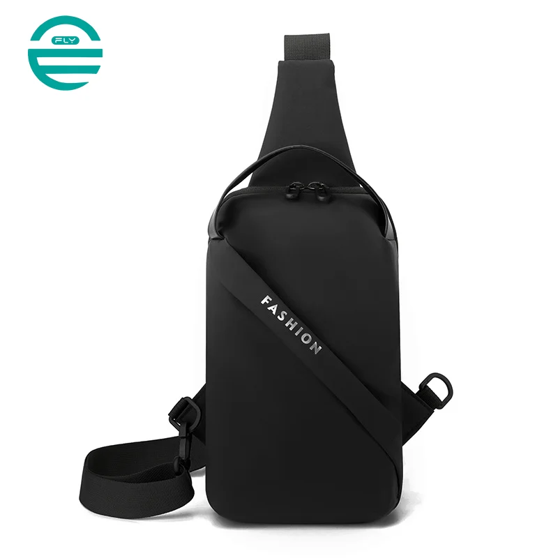 Guangzhou Fuliya Industry Co.,Ltd C-81117 Multi-functional sports chest bag, water-resistant, large capacity, adjustable strap, and wide strap - left/right shoulder crossbody carry for running, outdoor, and daily use.