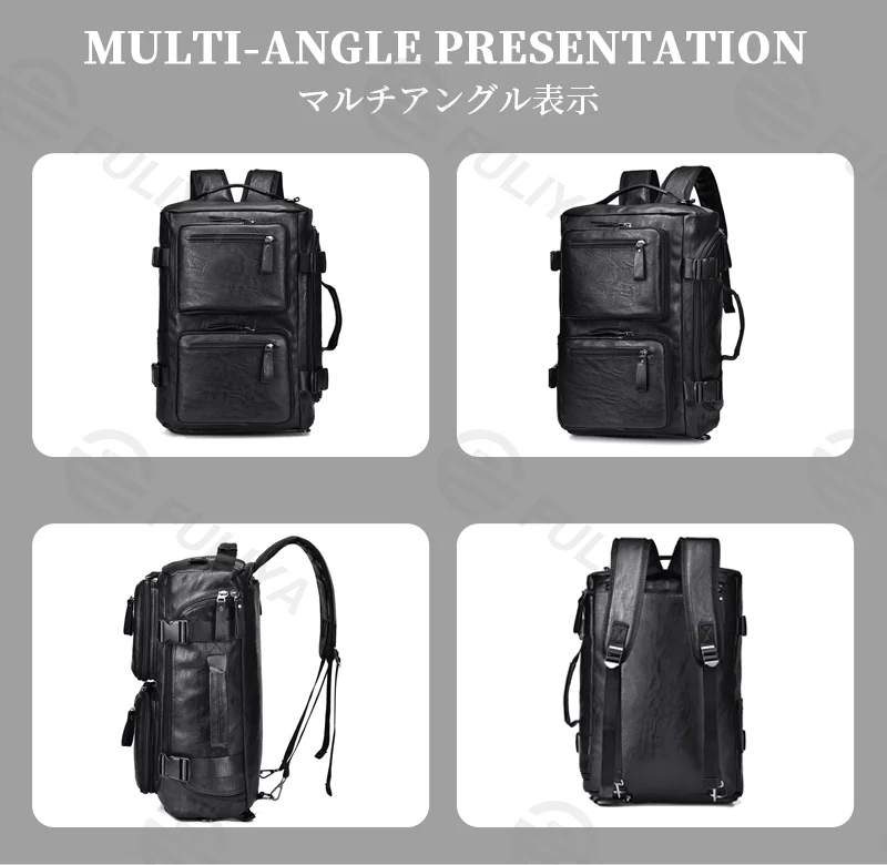 Guangzhou Fuliya Industry Co.,Ltd C-81118 Multi-functional travel backpack, water-resistant, large capacity, shoe compartment, front zipper pockets, and comfortable handle - backpack or hand carry for travel, fitness, and daily use.