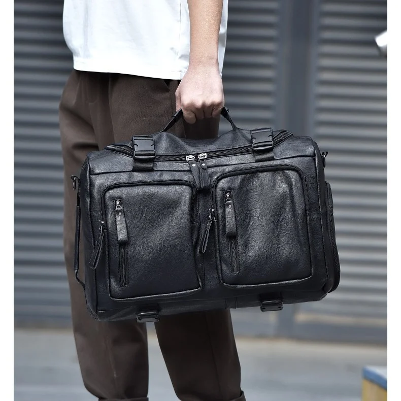 Guangzhou Fuliya Industry Co.,Ltd C-81118 Multi-functional travel backpack, water-resistant, large capacity, shoe compartment, front zipper pockets, and comfortable handle - backpack or hand carry for travel, fitness, and daily use.