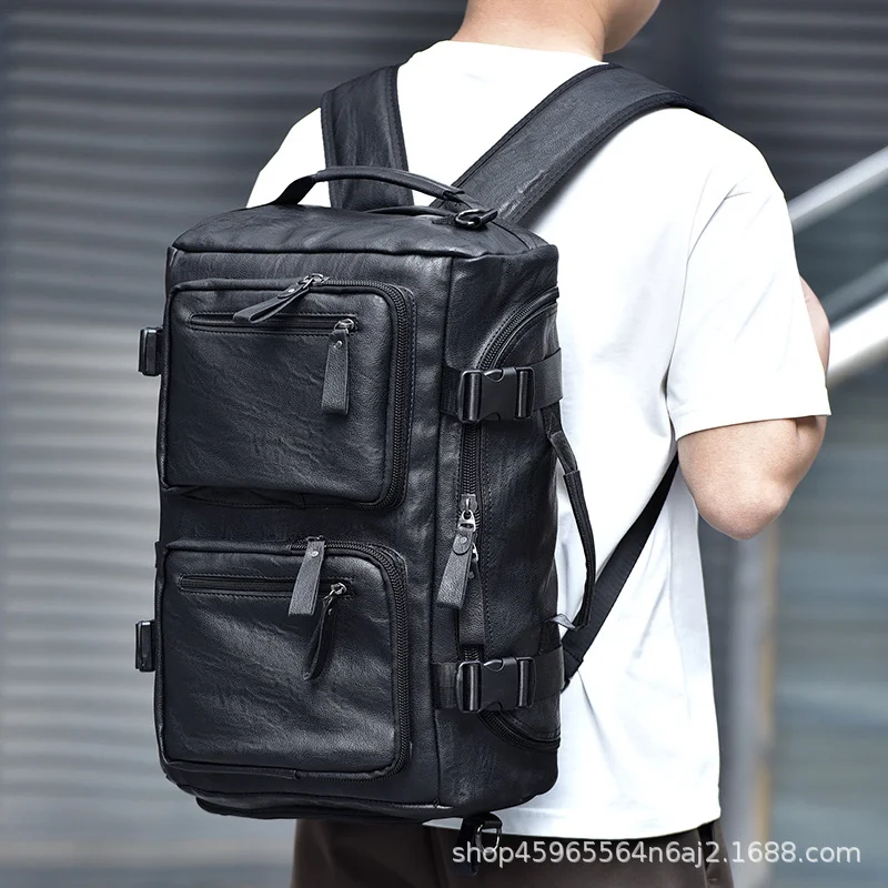 Guangzhou Fuliya Industry Co.,Ltd C-81118 Multi-functional travel backpack, water-resistant, large capacity, shoe compartment, front zipper pockets, and comfortable handle - backpack or hand carry for travel, fitness, and daily use.