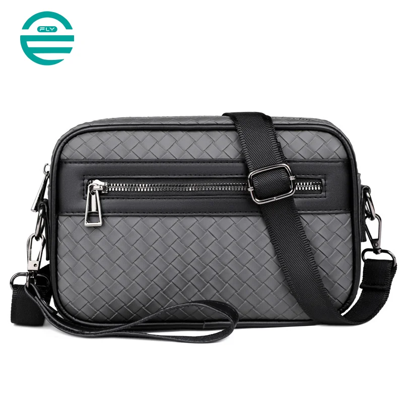 Guangzhou Fuliya Industry Co.,Ltd C-81119 Stylish minimalist crossbody bag, water-resistant diamond woven, large capacity, hand strap, adjustable strap, and front/back pockets - hand-carry or crossbody for casual, commuting, and daily use.