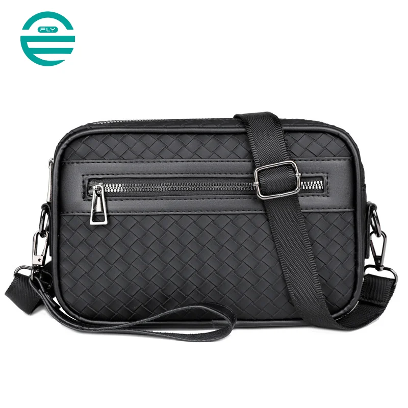 Guangzhou Fuliya Industry Co.,Ltd C-81119 Stylish minimalist crossbody bag, water-resistant diamond woven, large capacity, hand strap, adjustable strap, and front/back pockets - hand-carry or crossbody for casual, commuting, and daily use.