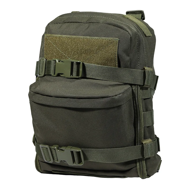 Guangzhou Fuliya Industry Co.,Ltd C-81124 Outdoor tactical hydration pack, 1000D Oxford wear-resistant and waterproof, large capacity, hydration compartment, MOLLE system, side zipper, and adjustment buckle - for outdoor, tactical, and cycling.