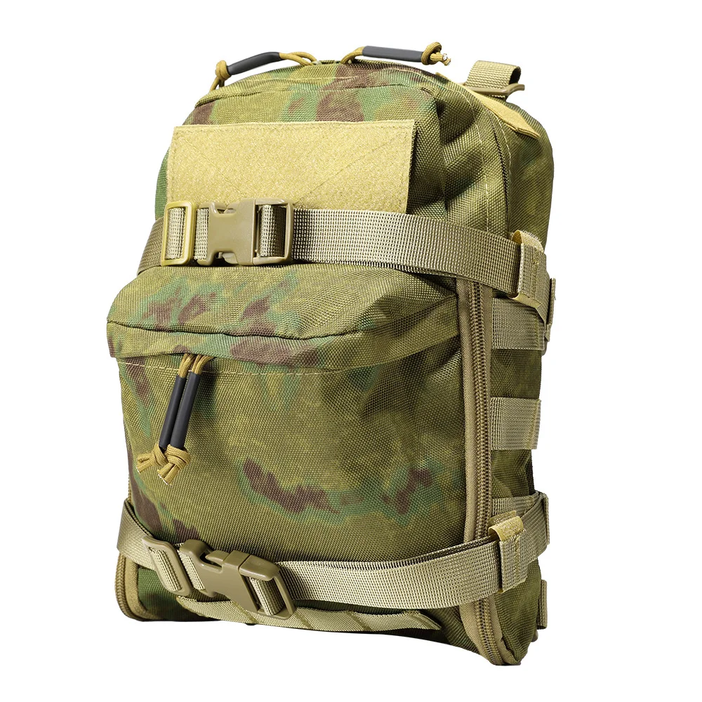 Guangzhou Fuliya Industry Co.,Ltd C-81124 Outdoor tactical hydration pack, 1000D Oxford wear-resistant and waterproof, large capacity, hydration compartment, MOLLE system, side zipper, and adjustment buckle - for outdoor, tactical, and cycling.