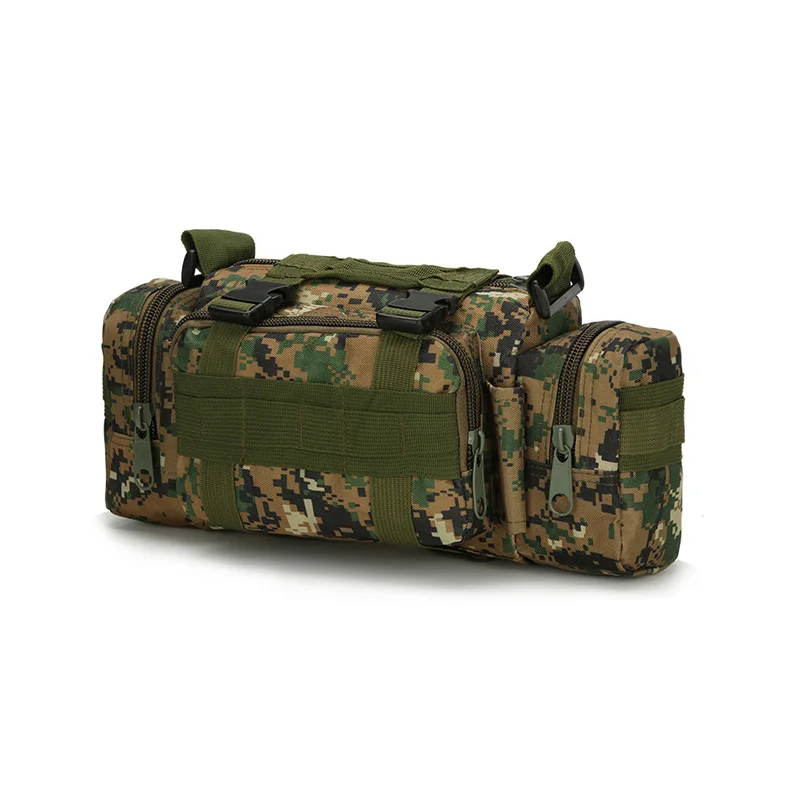 Guangzhou Fuliya Industry Co.,Ltd C-81125 Multi-functional tactical waist bag, water-resistant, large capacity, MOLLE system, and locking buckle - shoulder, backpack, hand, crossbody, or waist carry for outdoor, fishing, and photography.