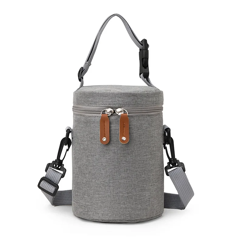 Guangzhou Fuliya Industry Co.,Ltd C-81131 Portable mommy insulated bag, water-resistant, large capacity, foil insulation, inner zipper pocket, detachable hook, and adjustable strap - hand, crossbody, or stroller carry for baby outings and pumping.