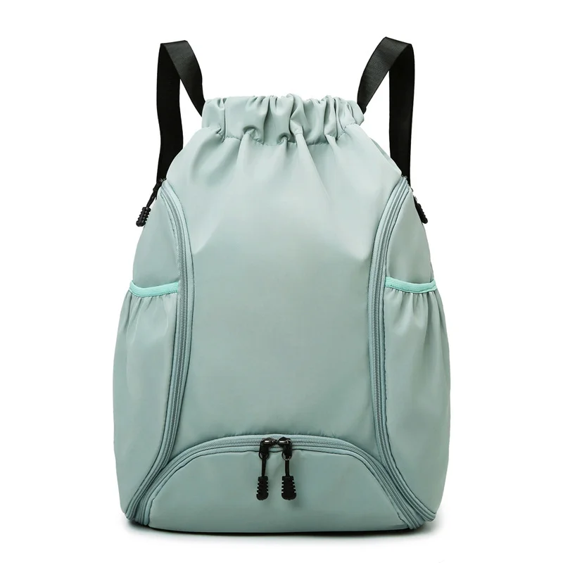 Guangzhou Fuliya Industry Co.,Ltd C-81135 Sports drawstring backpack, water-resistant, large capacity, shoe compartment, ball compartment, side pocket, and adjustable buckle - hand, shoulder, or backpack carry for basketball, soccer, fitness, and travel.
