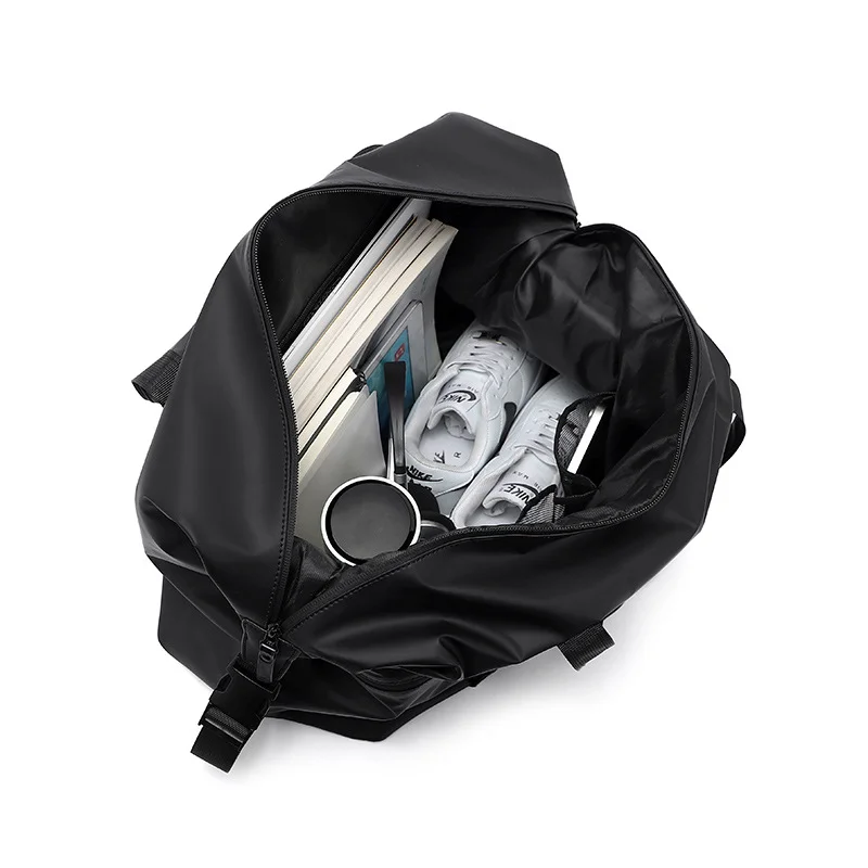 Guangzhou Fuliya Industry Co.,Ltd C-81139 Stylish outdoor travel gym bag, water-resistant, large capacity, adjustable strap, comfortable handle, and luggage strap - hand or crossbody carry for travel, fitness, and business trips.