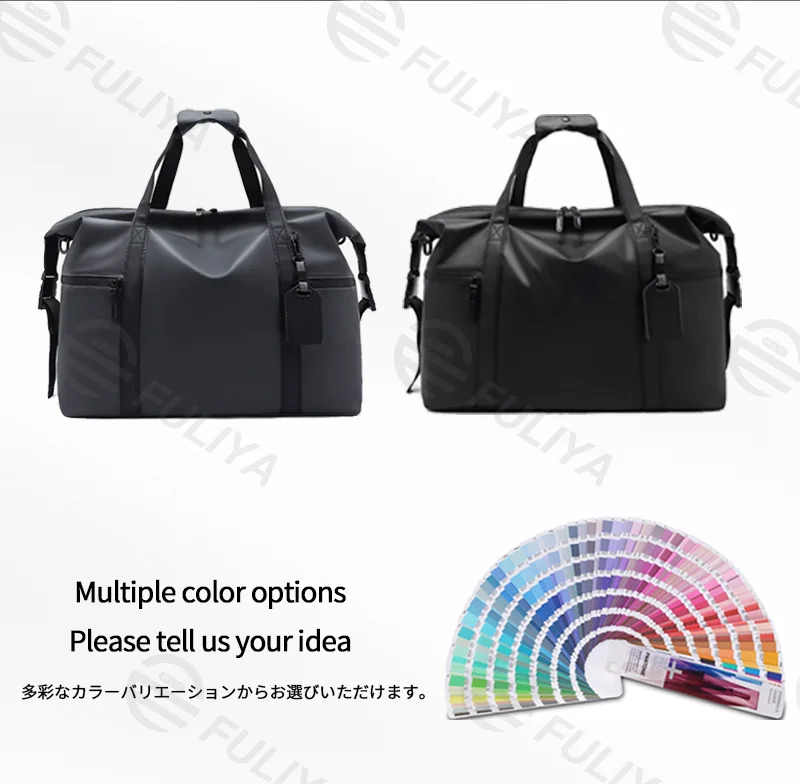 Guangzhou Fuliya Industry Co.,Ltd C-81139 Stylish outdoor travel gym bag, water-resistant, large capacity, adjustable strap, comfortable handle, and luggage strap - hand or crossbody carry for travel, fitness, and business trips.
