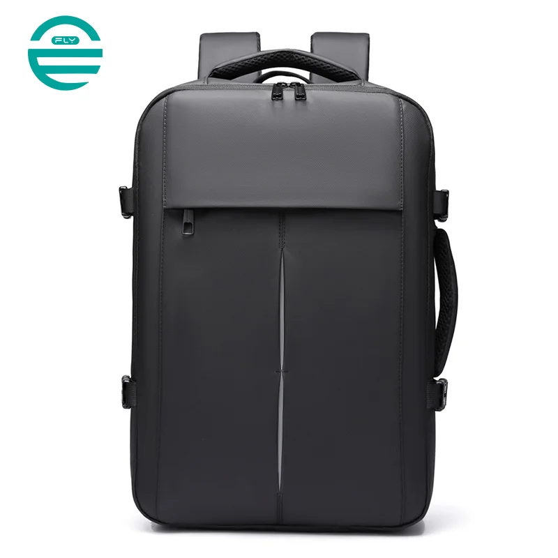 Guangzhou Fuliya Industry Co.,Ltd C-81145 Business travel backpack, water-resistant, large capacity, laptop compartment, front zipper pocket, and luggage strap - for commuting, business, school, and travel.