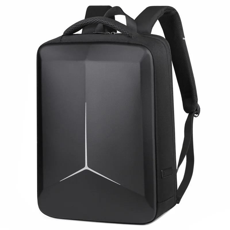 Guangzhou Fuliya Industry Co.,Ltd C-81147 Hard-shell laptop backpack, water-resistant, large capacity, laptop compartment, combination lock, USB port, and breathable back panel - for commuting, business, and school.