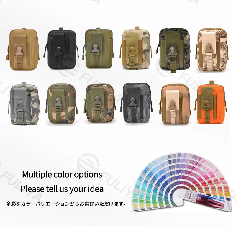Guangzhou Fuliya Industry Co.,Ltd C-81149 Tactical outdoor waist bag, wear-resistant, multi-layer storage, phone pocket, pen pocket, and MOLLE system - attachable to vests, backpacks, or belts for cycling, sports, and outdoor.