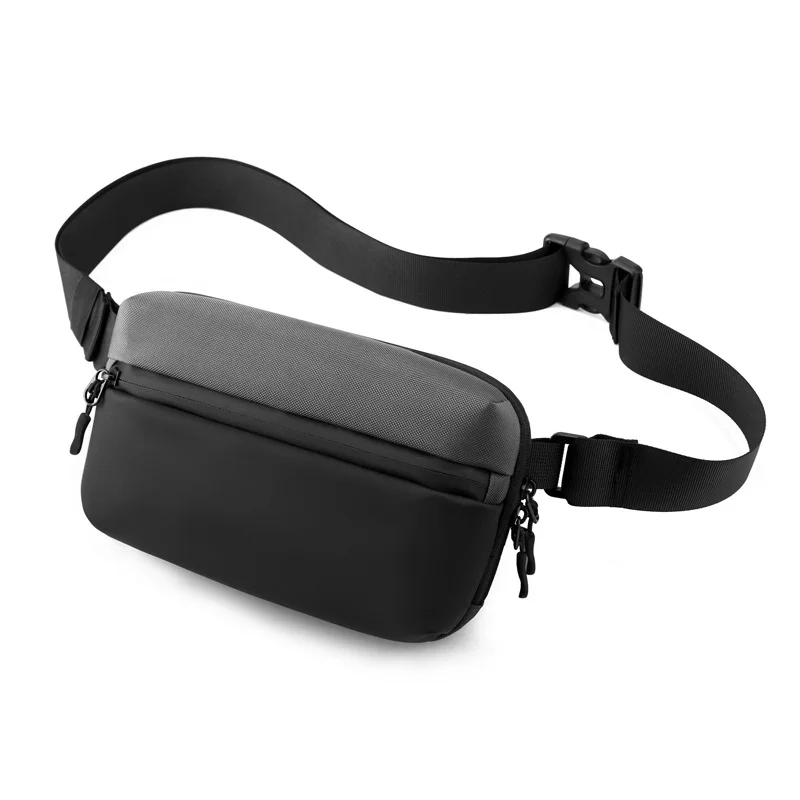 Guangzhou Fuliya Industry Co.,Ltd C-81157 Men's chest/crossbody bag, lightweight, front pocket, anti-theft back pocket, inner pocket, adjustable strap, and snap buckle - chest, crossbody, or waist carry for outdoor, travel, and daily use.
