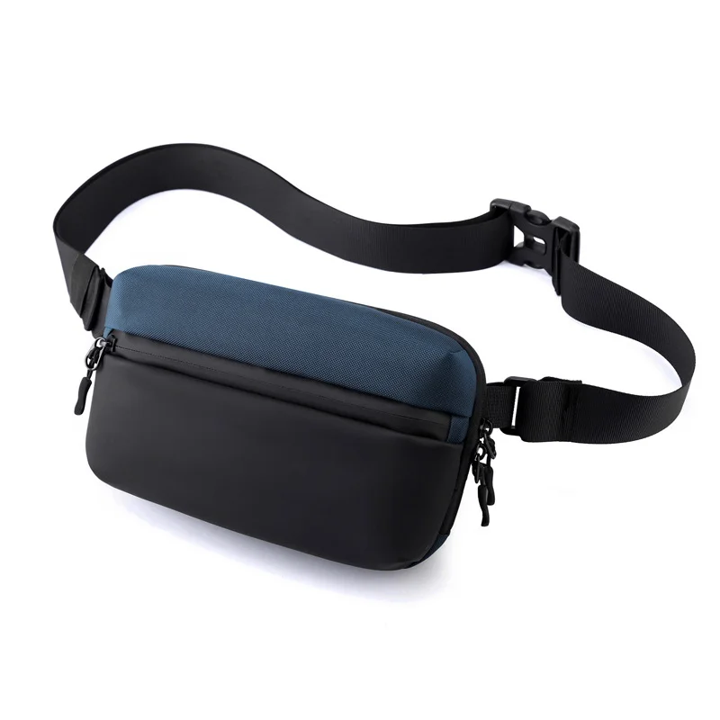 Guangzhou Fuliya Industry Co.,Ltd C-81157 Men's chest/crossbody bag, lightweight, front pocket, anti-theft back pocket, inner pocket, adjustable strap, and snap buckle - chest, crossbody, or waist carry for outdoor, travel, and daily use.