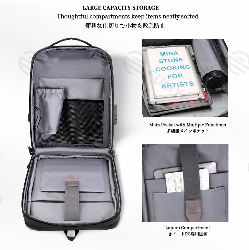 Guangzhou Fuliya Industry Co.,Ltd C-81158 Hard-shell laptop backpack, large capacity, laptop compartment, side expansion zipper (+10cm), sternum strap, breathable mesh back panel, and luggage strap - for commuting, short trips, and gaming.