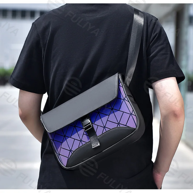 Guangzhou Fuliya Industry Co.,Ltd C-81162 Diamond-quilted crossbody bag, water-resistant, large capacity, snap buckle, adjustable buckle, and smooth zipper - multiple fabrics for casual, commuting, and daily use.