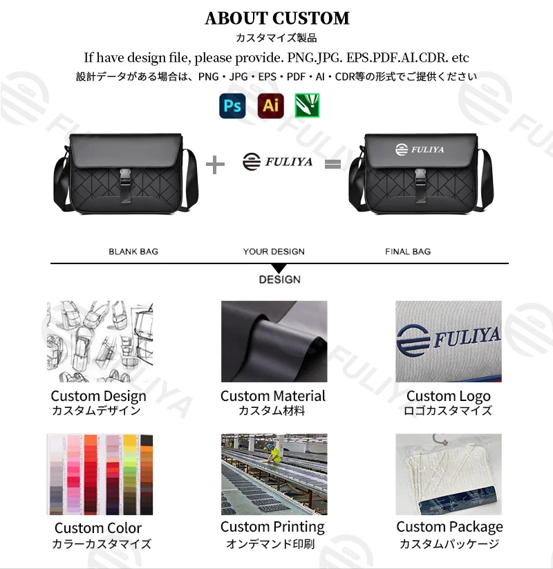 Guangzhou Fuliya Industry Co.,Ltd C-81162 Diamond-quilted crossbody bag, water-resistant, large capacity, snap buckle, adjustable buckle, and smooth zipper - multiple fabrics for casual, commuting, and daily use.