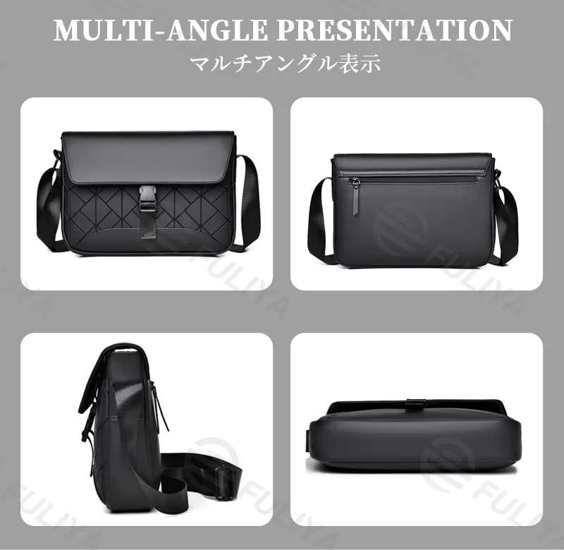 Guangzhou Fuliya Industry Co.,Ltd C-81162 Diamond-quilted crossbody bag, water-resistant, large capacity, snap buckle, adjustable buckle, and smooth zipper - multiple fabrics for casual, commuting, and daily use.
