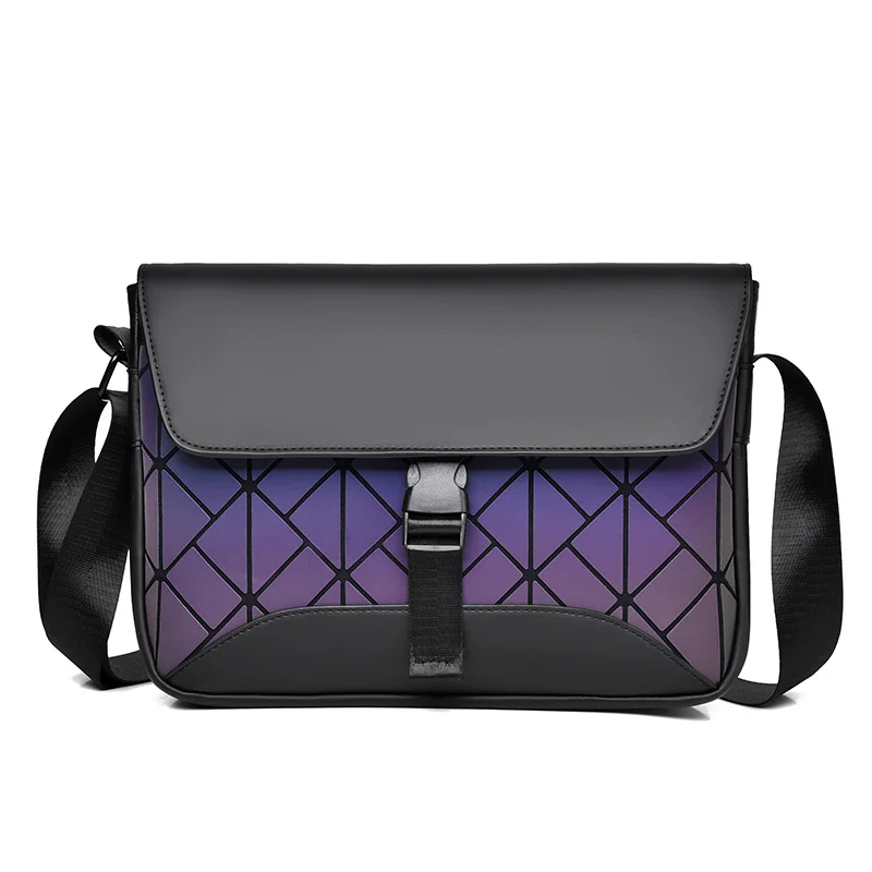 Guangzhou Fuliya Industry Co.,Ltd C-81162 Diamond-quilted crossbody bag, water-resistant, large capacity, snap buckle, adjustable buckle, and smooth zipper - multiple fabrics for casual, commuting, and daily use.